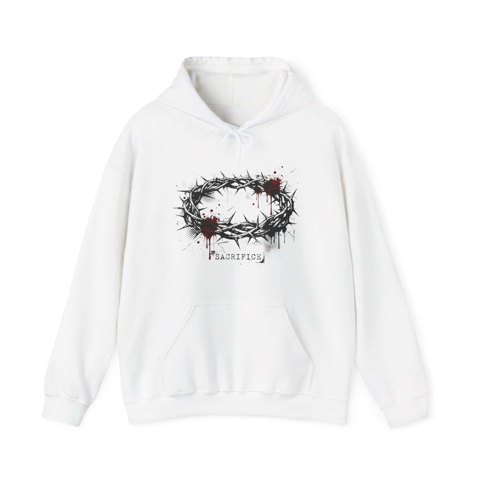 Sacrifice Crown of Thorns Hoodie | Christian Streetwear Faith Statement Hoodie