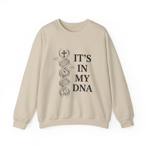 Faith DNA Crewneck Sweatshirt – “It’s In My DNA” Christian Oversized Pullover