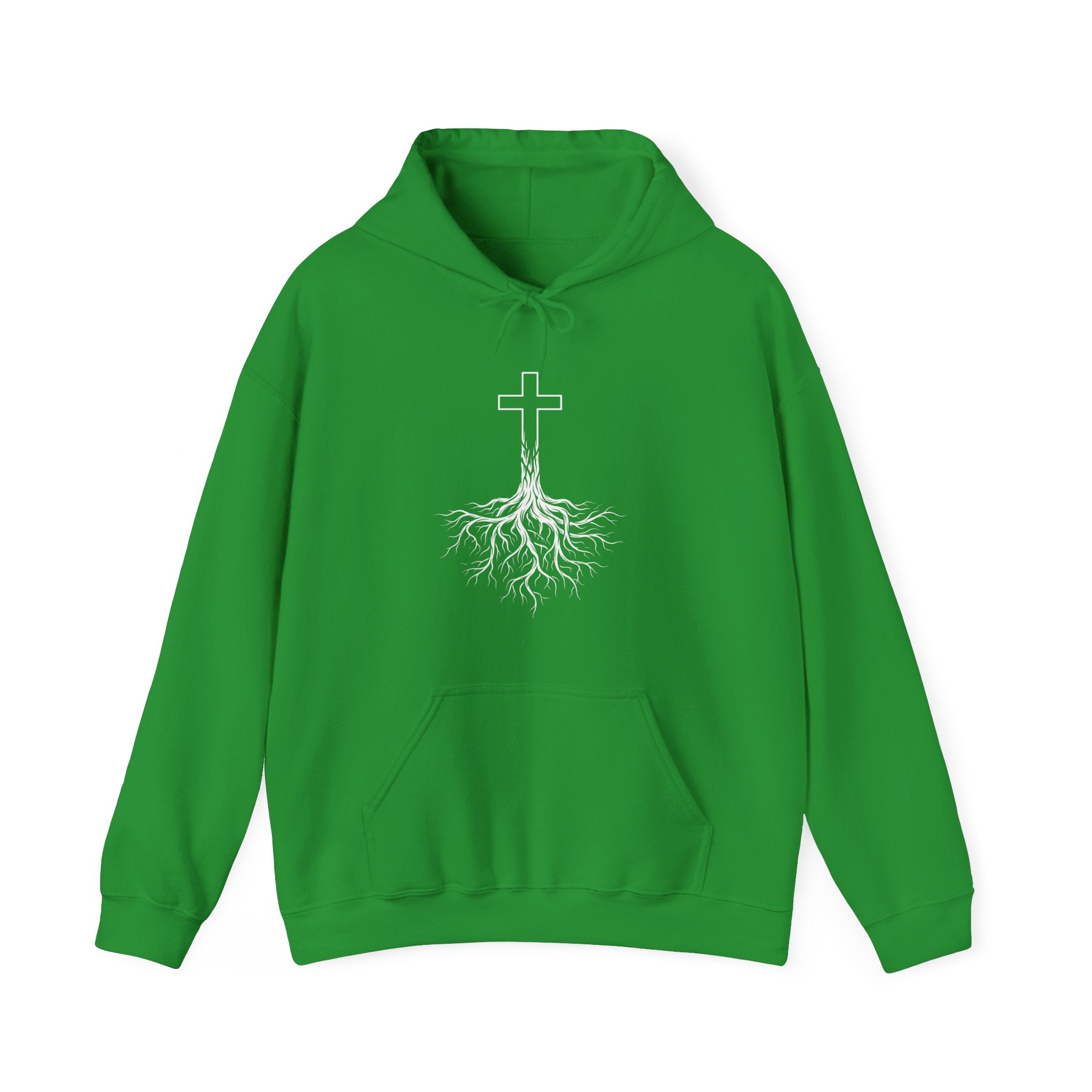 Rooted Cross Hoodie | Christian Faith Streetwear Minimalist Black Hoodie